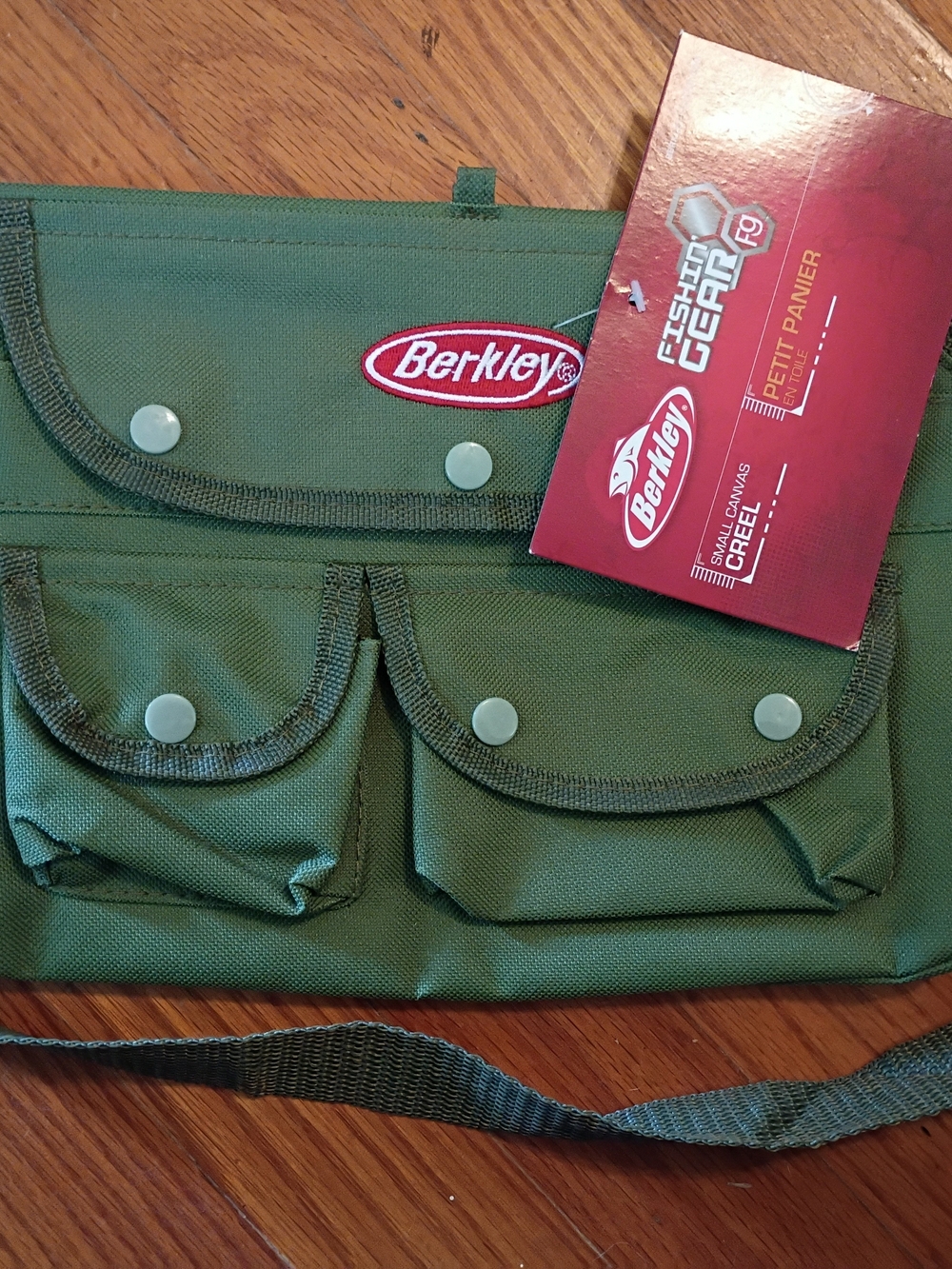 Berkley Canvas Fishing Creel Small Green Fly Fishing Bag Shoulder Bag